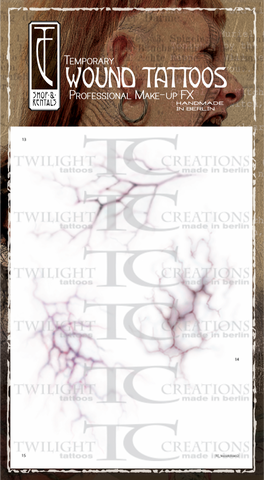 Twilight Creations Temporary Wound Tattoo - Big Vessels & Veins 2