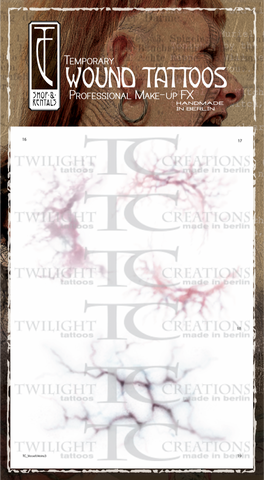 Twilight Creations Temporary Wound Tattoo - Big Vessels & Veins 3