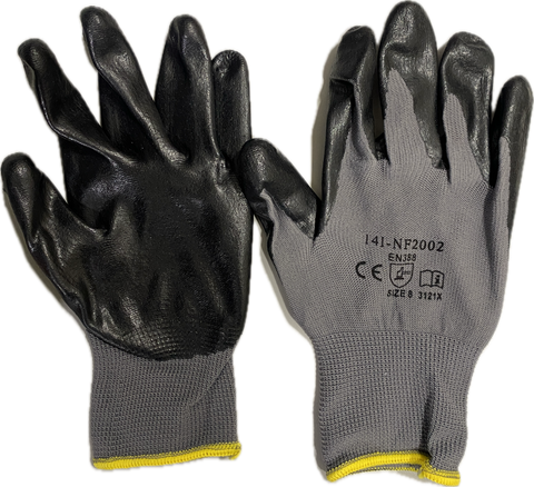 Nitrile Dipped Work Gloves (12 pairs)