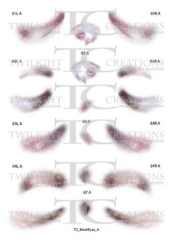 Twilight Creations Temporary Wound Tattoo - Black Eyes A