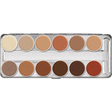 Kryolan Rubber Mask Grease Palette - 12 Colours